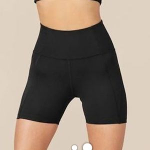 Girlfriend collective black running shorts